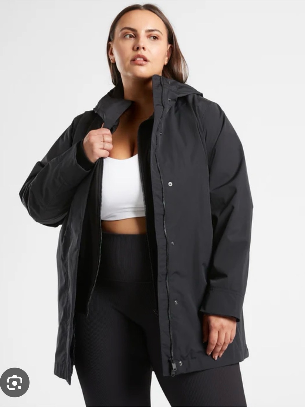 Athleta Black Rainout Forecast Shell II in Black - Picture 2 of 8